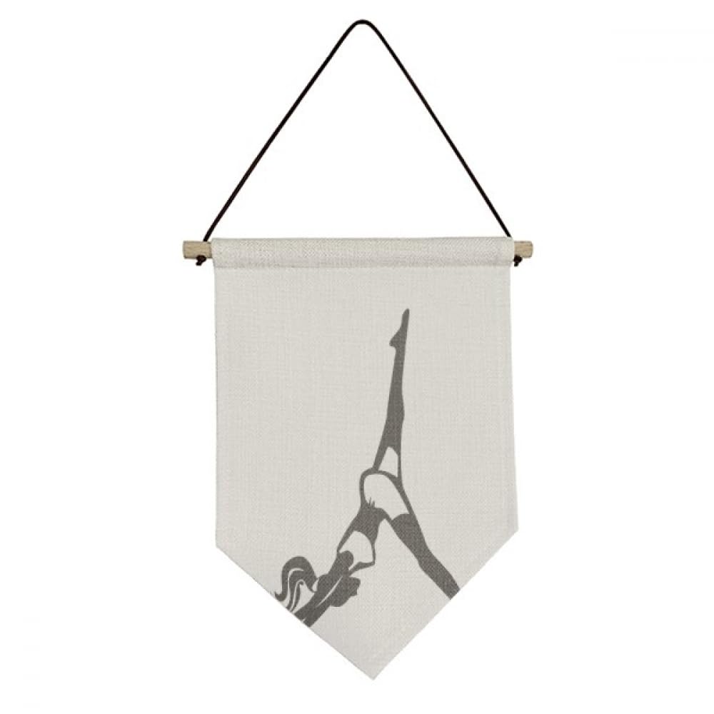 Drapeau en toile yoga Leg Motion pour studio de sport mural