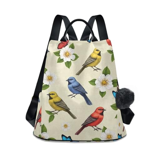 Sac à dos antivol oiseaux chanteurs coloré pour sorties et voyage