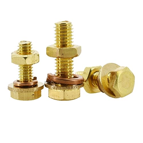 Tornillos totalmente roscados M4 de latón con tuercas hexagonales externas de 35 mm
