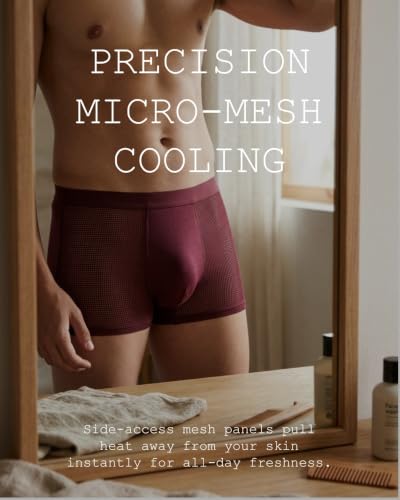 Image of Mesh Boxer Men's | Breathable Pouch | Dot Silky Smooth Innerwear |