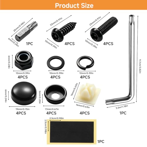 Tornillos para placas de carro 17 Imagen adicional