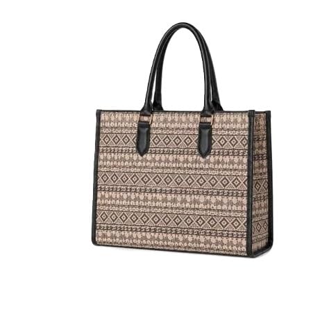 Printed Handbag for Women | Stylish Big Office Bag for Ladies | Trendy Ladies Tote Bag 2 Black-image-4
