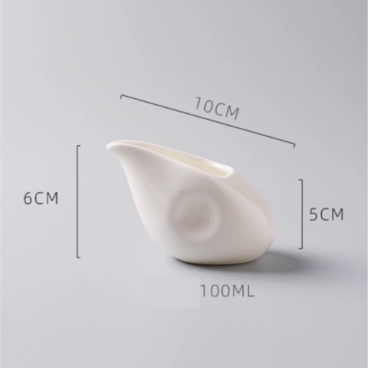 Salsiera per condimenti per insalata, lattine, lattine, bistecche, salse, tazza occidentale, tazza a punta, per cucina e ristorante (6 x 10 cm)