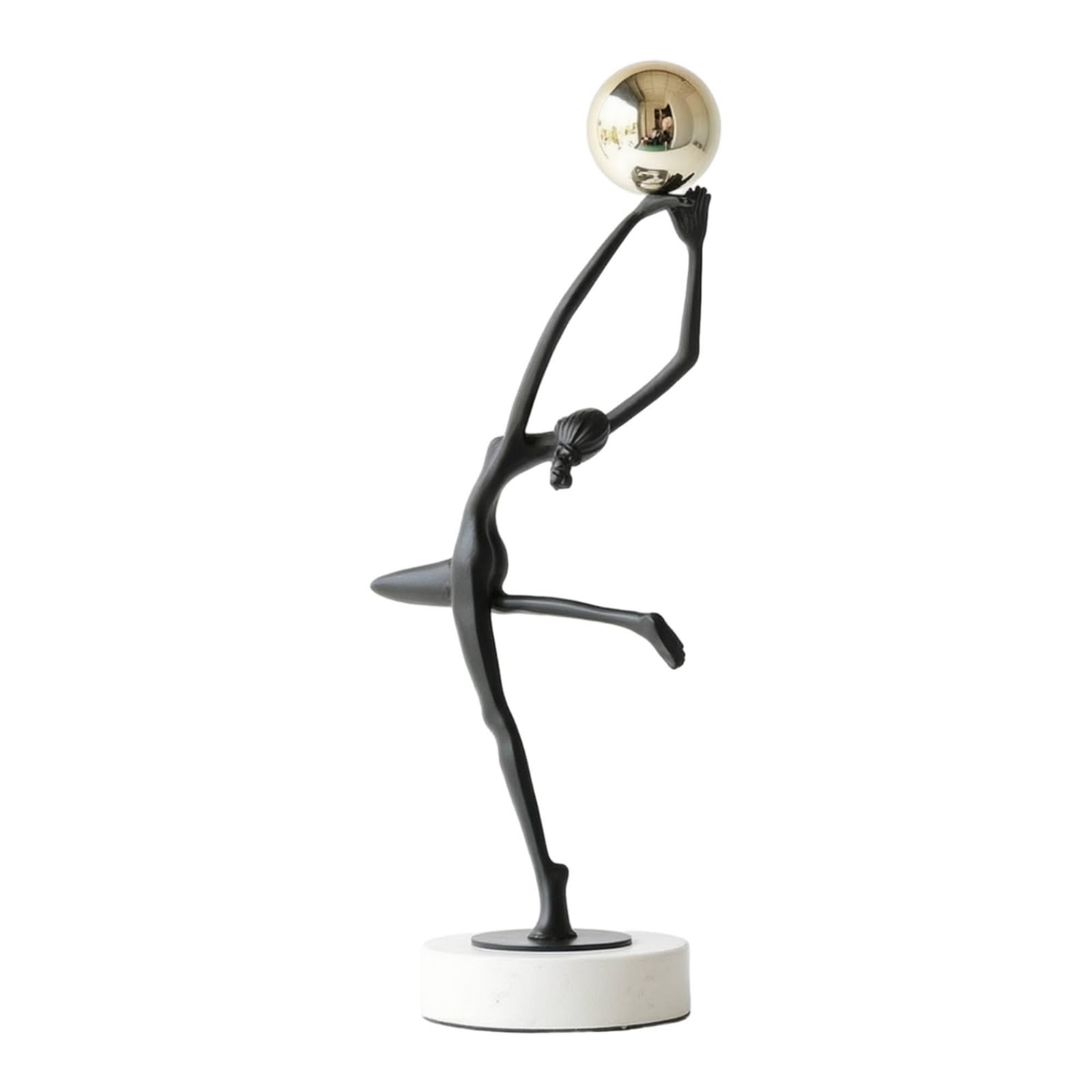 Sculpture abstraite salon dorée : cassez la monotonie de vos étagères vides avec élégance