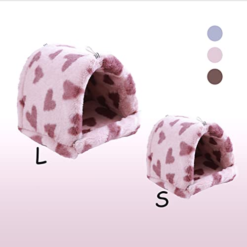 neolun Rat Bed Ferret Rodent Hammock Bed Hideout Cage Accessories Toy Bed for Guinea Pig Chinchilla Hedgehog Sugar Glider (Pink,Large)