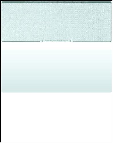Compuchecks Blank Check Paper - 100 Business Checks Compatible With Quickbooks, Versacheck And Laser, Inkjet Printers - Check Stock On Top And Paycheck Stub On Bottom - Green Diamond #TOP7