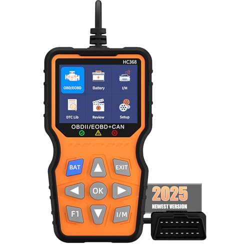 OBD2 Diagnosis Coche Scanner OBD, Bwaliffury Máquina de Diagnosis OBD2 Apoya Español Multimarca, Herramienta de diagnóstico del probador de batería Pantalla 2,8, Leer y borrar los códigos de Error