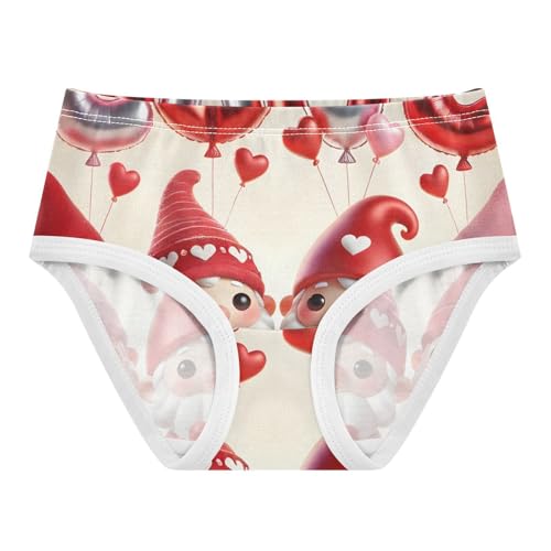 Cute Gnome Love Valentines Girls Underwear Toddler 2t Cotton Little Girl Panties Animal Underpants Briefs