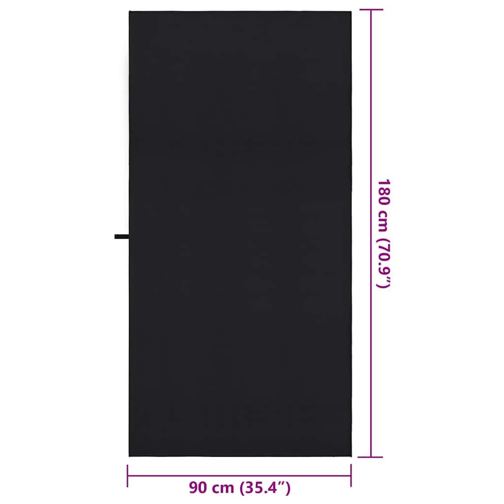 Asciugamani sportivi, 2 pezzi, nero, 180 x 90 cm, in microfibra, ad asciugatura rapida, assorbenti, morbidi, per palestra, sauna, spiaggia, spa e benessere