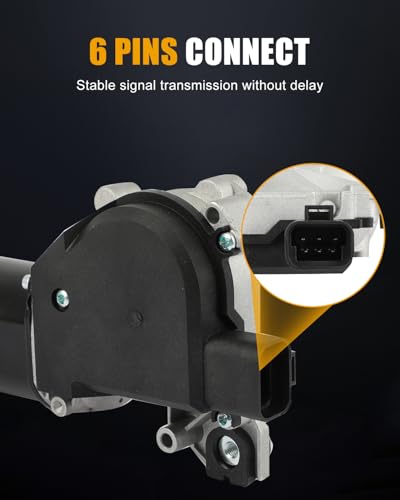 Image of ROADFAR Front Windshield Wiper Motor for Chevrolet for Avalanche 1500 2004 | For Cadillac For Escalade ESV 2004|For GMC For Sierra 3500 2004|For Yukon 2004|For Yukon XL 2500 2004|OE 88958371|6 Pins