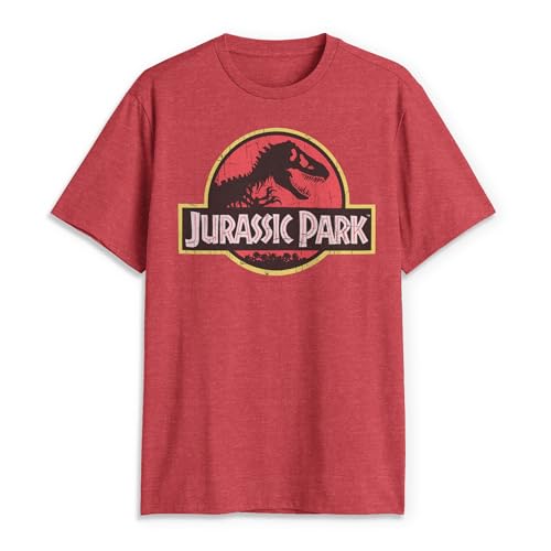 Jurassic Park Logo T-Shirt Homme - Rouge - Taille M