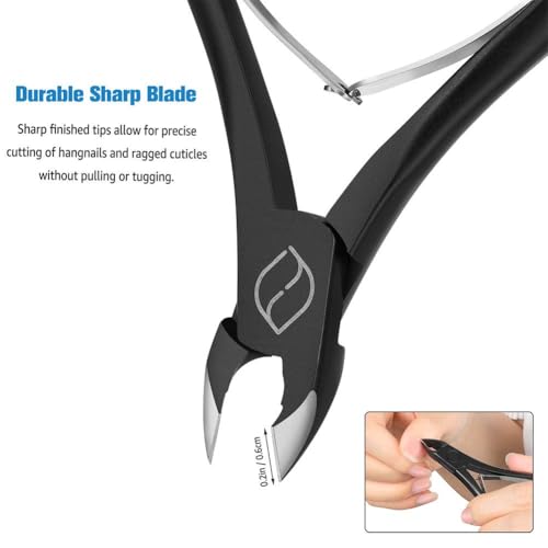 FERYES Alicates Cuticulas Profesional Corta Cuticulas Cortador y Removedor de la Cutícula del Acero Inoxidable Para la Ppiel Muerta y la Cutícula - imagen 4