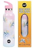 FIAMBRERA A JUEGO: ¡Nuestra fantástica botella de agua tiene una fabulosa bolsa de comida de Unicornio Cielo a juego! ¡Crea un icónico set de fiambrera y botella de agua a juego! Con un excelente empaque, nuestra botella de agua, es el regalo personalizado ideal. Con muchos diseños diferentes disponibles, ¡crea una colección de botellas de acero inoxidable con nuestras fabulosas botellas de agua grandes y pequeñas! (Nuestra botella de agua no es segura para el lavavajillas ni el microondas)