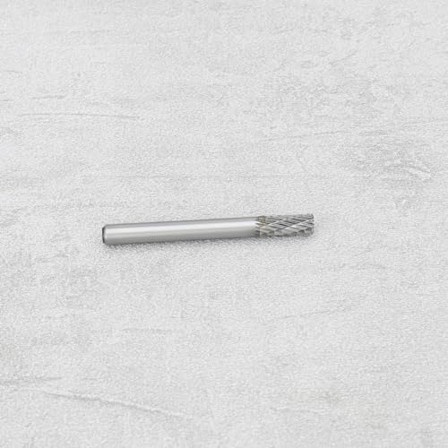 VGOL 1 Stück 6mm X 16mm X 60mm Hartmetall-Stabschleifbits 6mm Schaft 16mm Spitze Zylinderform Rotierendes Hartmetall-Fräswerkzeug Zum Holz Weichmetall Polieren Schnitzen
