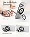 ANEWSIR Magnetic Phone Ring MagSafe Phone Grip, Magnetic Cell Phone Stand Holder Finger Ring [Super Magnet] [360 Rotation] [Double Bracket] Compatible with iPhone 17/16/15/14/13/12 Series - Black