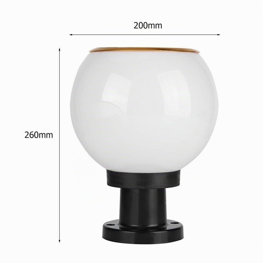 Reisx Sfera rotonda LED in acciaio inox solare Alberino della lampada da esterno IP65 impermeabile Colonna luci del giardino della luce della lanterna pilastro percorso for il Garden Villa Pillar Gard
