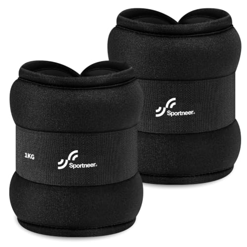 Sportneer Knöchelgewichte für Beine und Arme - Gewichtsmanschetten Set für Frauen und Männer für Krafttraining Laufen Walking Fitness 2 * 0 5Kg / 2 * 1Kg/2 * 1 5Kg/ 2 * 2Kg /2 * 3Kg