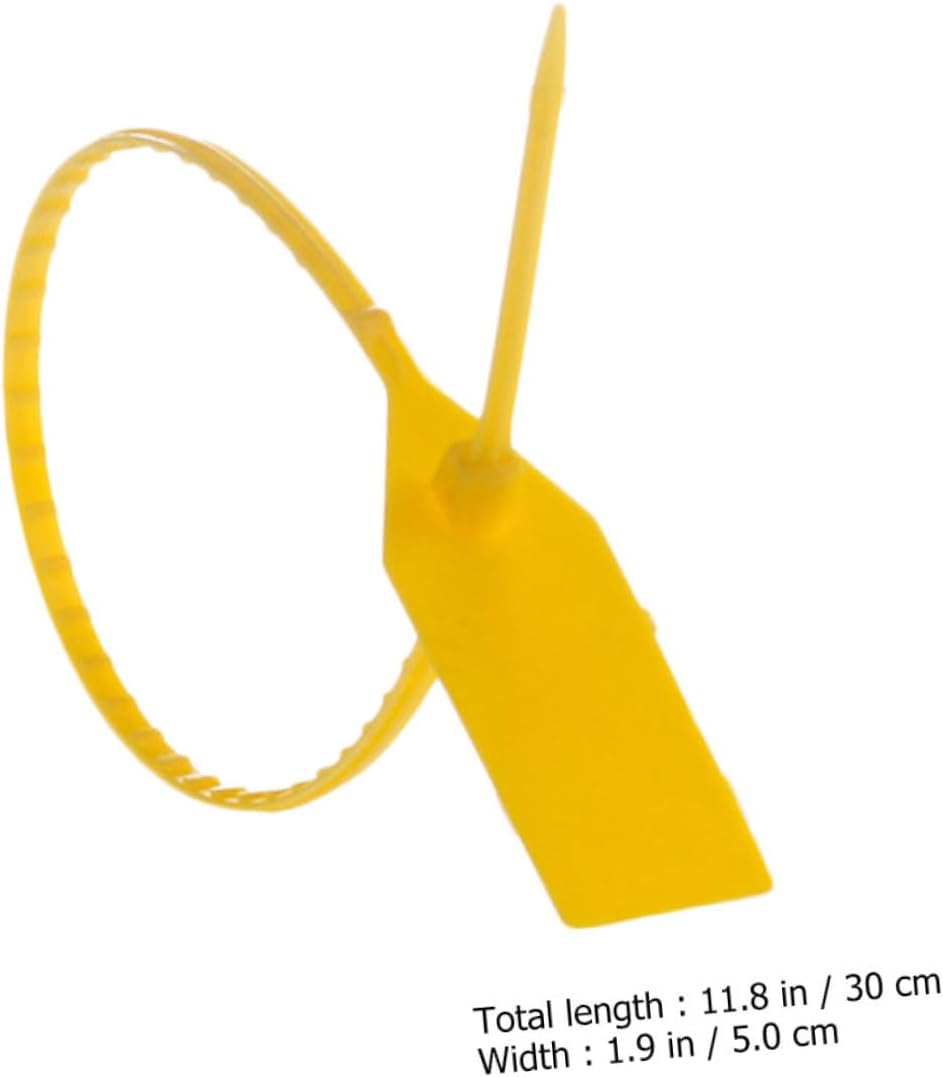 100pcs Tamper Seal for Logistics Self-Locking Plastic Tags Fast Binding High Heat Stability for Containers Trucks Packaging