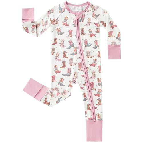 Image of pureborn Baby Infant Boys Girls Sleeper Snug Fit Viscose from Bamboo Pajamas 0-24 Months