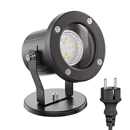 ledscom.de Außen-Strahler Fluter MIBU für außen, Edelstahl, schwarz, inkl. LED GU10 Lampe (warmweiß, 2,339W, 227lm, 110°) ledscom.de Außen-Strahler Fluter MIBU für außen, Edelstahl, schwarz, inkl. LED GU10 Lampe (warmweiß, 2,339W, 227lm, 110°)