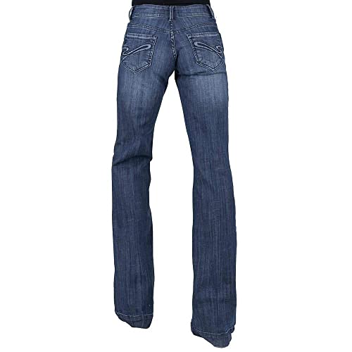 Stetson Women's 214 Medium Wash Trouser Fit Jeans Blue 8 REG