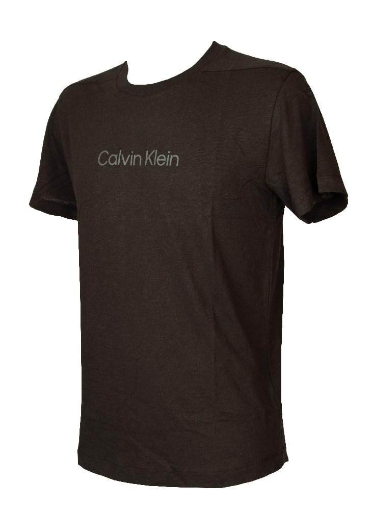 Calvin Klein Camiseta Hombre CK Manga Corta Cuello Redondo con Logo Estampado Delantero algodón y Lino artículo KM0KM00960
