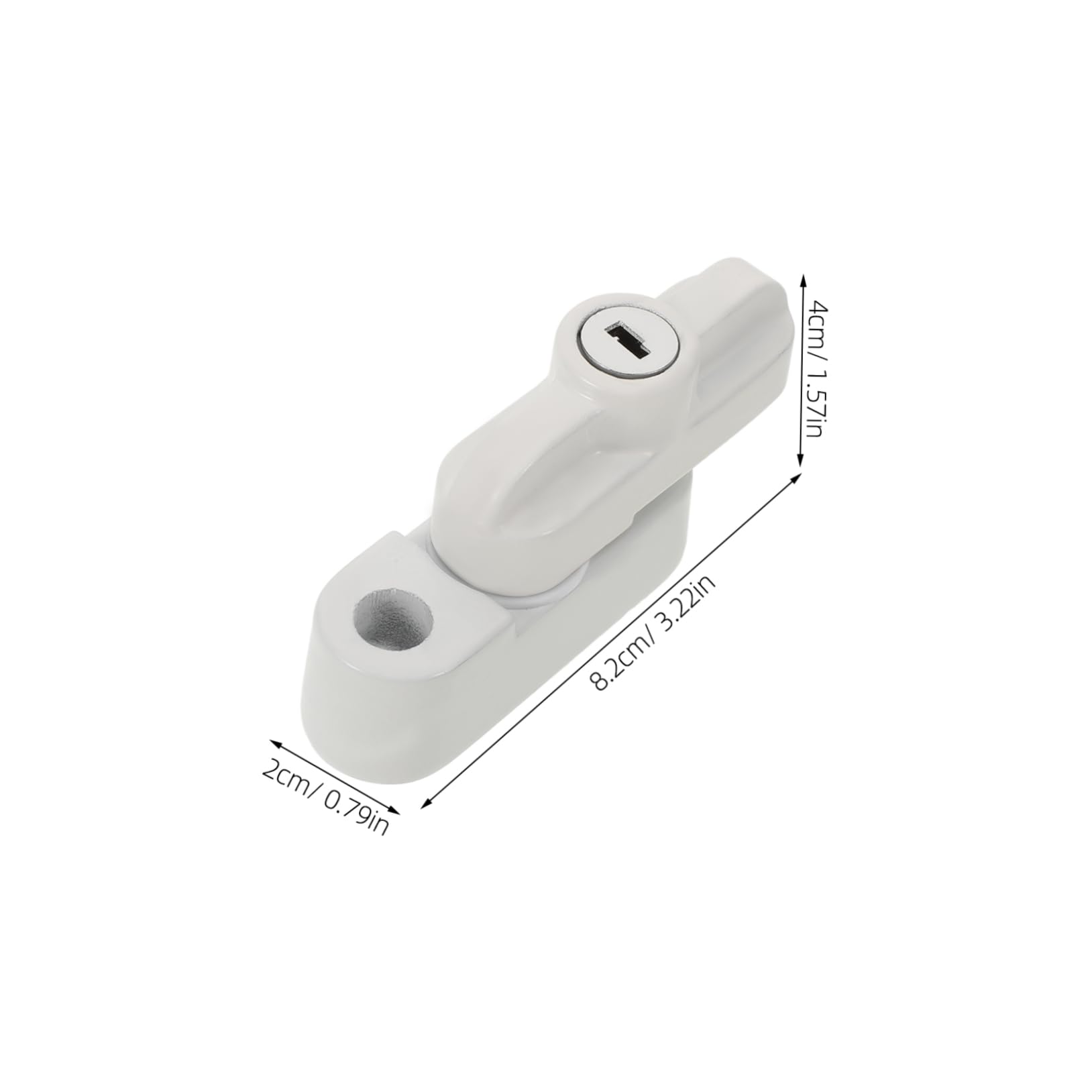 POPETPOP 5 Ensembles Serrures De Fenêtre En Vinyle À L'épreuve Des Enfants Verrouillage Pour Serrures à Guillotine Loquet Alliage D'aluminium Blanche