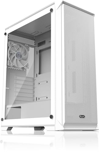 RAIJINTEK Arcadia IV Weiß Mid-Tower PC-Gehäuse, ATX Computer Case mit 120mm Lüfter, 360mm Front- & 280mm Top-Radiator Support, 365mm GPU Platz, 165mm CPU-Kühler Höhe, Kabelmanagement