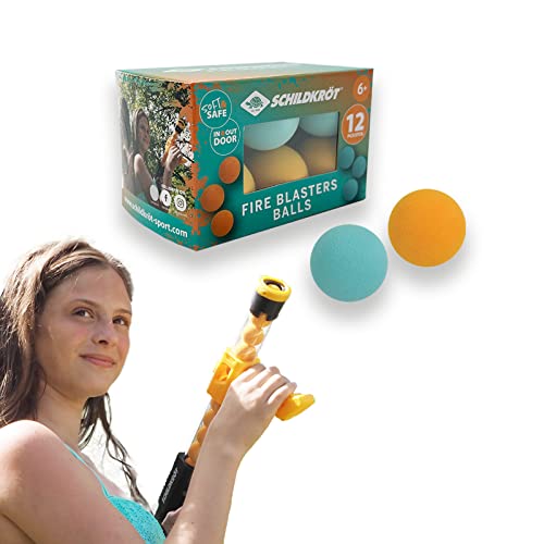 Schildkröt® Schaumballpistolen Ersatzbälle, 6 orange und 6 Blaue Ersatzbälle für die Schildkröt Fire Blaster, Durchmesser 2,7cm