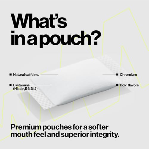 Image of Wip Energy Pouches | 200mg Natural Caffeine | Vitamins and Minerals | Sour Cherry | 15 Pouches Per Can | 1 Can