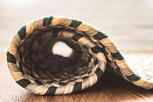 Super Area Rugs Roxbury American Made Braided Rug For Indoor Outdoor Spaces, Spruce Green/Natural Multi, 2' X 4' Oval Runner #TOP7