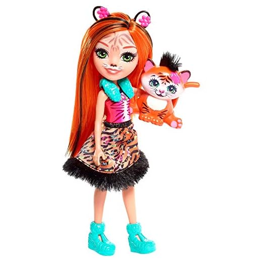 Enchantimals FRH39" Tanzie Tiger Doll and Tuft Figure Playset, Multi-Colour, One Size