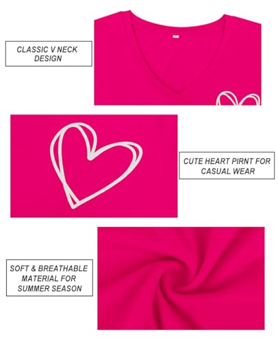 Image of CARCOS Plus Size Tops for Women Short Sleeve Raglan Striped Tee Color Block Crewneck /V Neck Tunic Loose Fit Summer XL-5XL