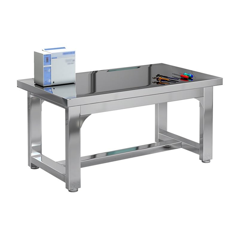 Mesa de preparación de acero inoxidable comercial y banco de trabajo rígido