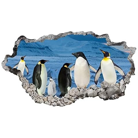 iinuu 3D Penguins Wall Decal Cover