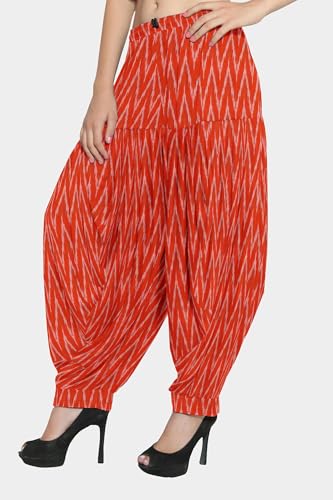 Image of Cotton Pochampally ikat unstitched blouse, Kurthi, long frock fabric material for women (1 meter, 2 meters & 3 meters)
