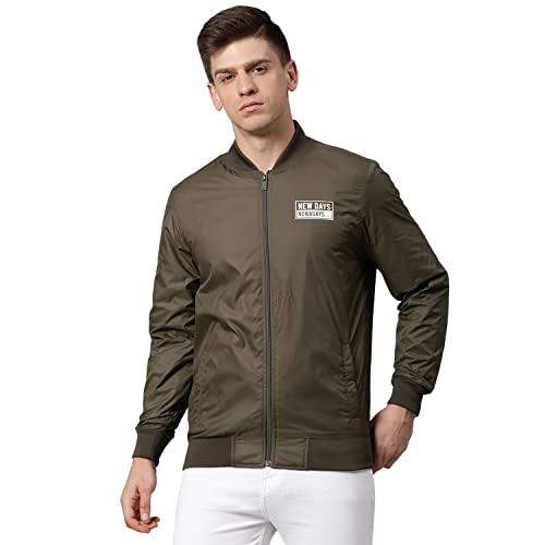 Image of Dennis Lingo Men's Solid Long-Sleeve Polyester Regular Fit Shell Jacket - Waterproof, Lightweight, Casual Winterwear for Men