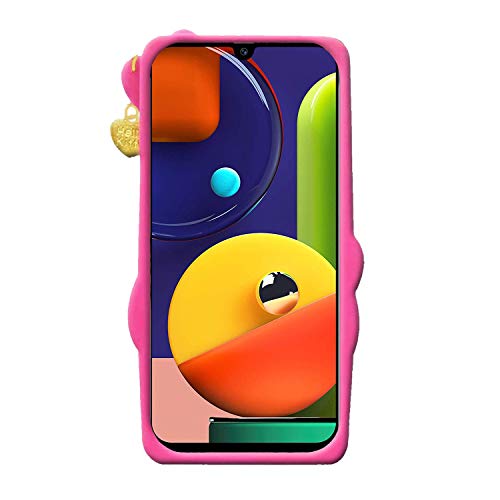 Image of Unirock Hello Kitty Back Case Cover for Samsung Galaxy A50s| 3D Cute Hello Kitty Case |Soft Silicone Rubber Back Cover with Pendant Kitty Cover for Samsung Galaxy A50s (Pink)