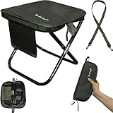 折りたたみ椅子 万博 紅葉狩り アウトドアチェア ショルダー＆2ポケット&クッション付き お出かけ便利 カーボンスチール 耐荷重アップより強く 静態耐荷重120kg 動態耐荷重100kg 折り畳み コンパクトイス ミニ椅子 【2025Newモデル】 0.5kg 展開サイズ30×25×高さ26cm 収納サイズ30×12×厚み5cm 旅＆ピクニックTapiku (グリーン1個)