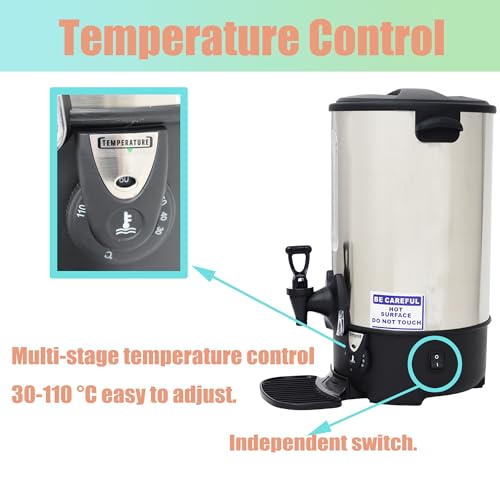 Dispensador eléctrico de agua caliente 12.9 L acero inoxidable miniatura 3