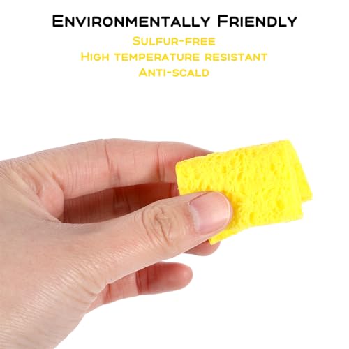 Image of 20 Pcs Soldering Sponge 50x35mm Soldering Iron Cleaning Sponge Replacement Welding Soldering Iron Tip Cleaning Sponge