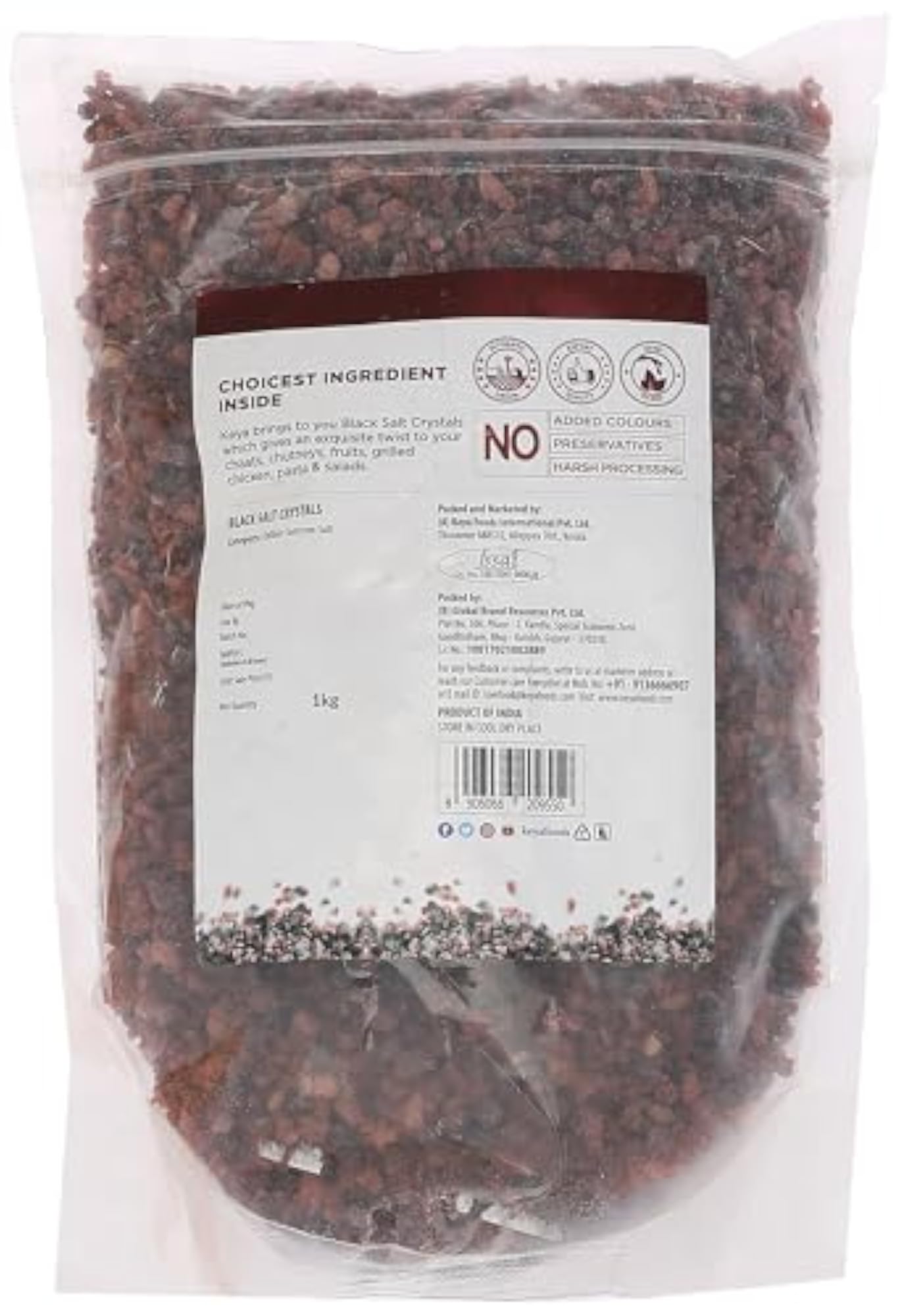 Exotic Black Salt Crystals, Pack of 3