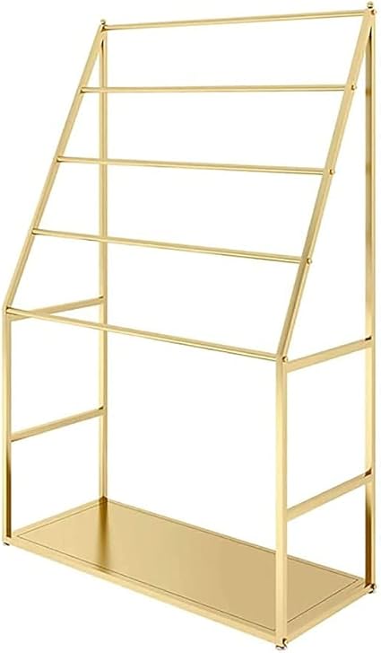SSYS Toallero de pie, Toallero Vertical de Metal de Cinco Capas, para baño, Piscina, Cocina, baño/Dorado / 120cm
