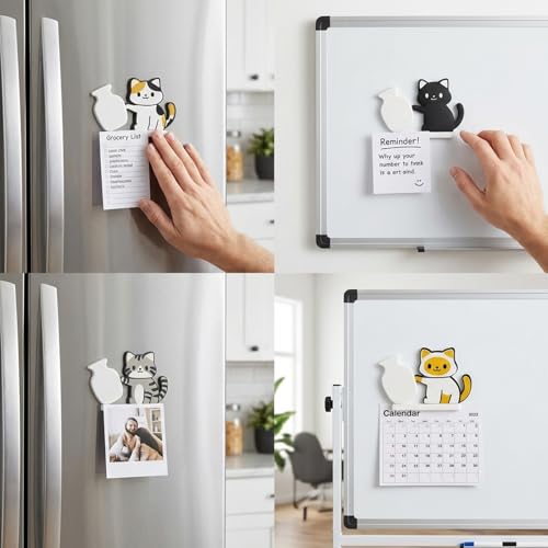 Cat Whisker Holder Magnet, 4 piezas, decoración y almacenamiento miniatura 7
