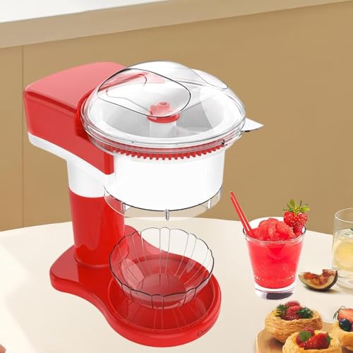 Image of Ice Shaver Ice Crusher with Shaving Bowl and Partitioned Mold Portable Shaved Ice Machine with Stainless Steel Blades for Homemade Frozen Single-Serving Smoothies Slushies and Milkshakes.