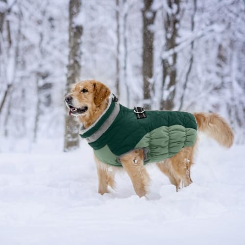 Image of Lelepet Dog Coat for Extra Large Dogs Waterproof Dog Jacket with Harness