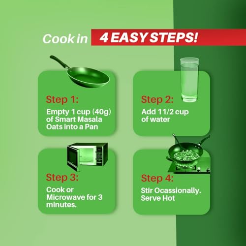 Image of Future Life Masala Oats | Non Sticky | Tasty, Anytime Snack | Ready in 3 mins | Tasty & Heathy Evening Snack | 100% Whole Grain Oats | No added preservatives | helps manage weight | 400g