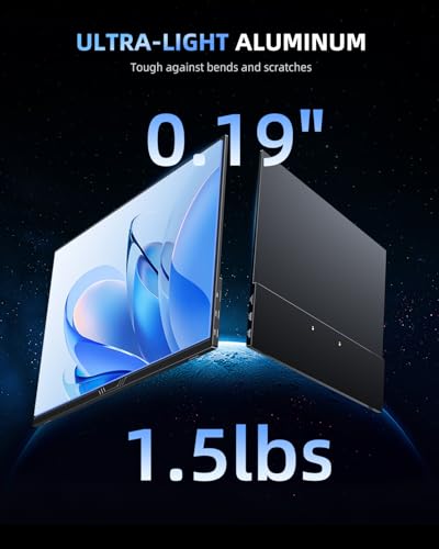 Image of Newsoul 15.6 inch 4K QLED Portable Monitor, UHD 3840x2400 600 Nits 100% AdobeRGB, USB-C HDMI HDR FreeSync, Second Screen for Laptop MacBook PC Game Consoles, VESA Mountable Travel Monitor with Speakers