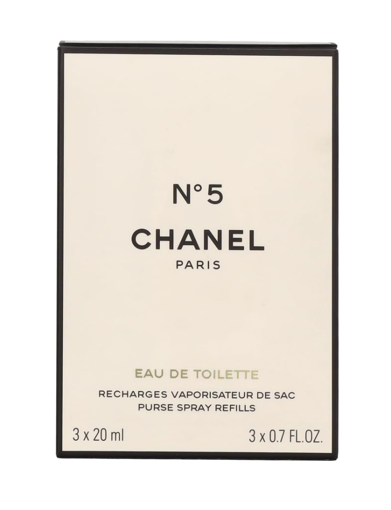 Chanel - No.5 Eau De Toilette Purse Spray Refills 3x20ml/0.7oz - Image 3