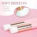 Buqikma 2 Pieces Lash Brush Cleaning Lash Shampoo Brushes for Nose Cleaning Fan Brush Peel Off Blackhead Brushes Remover Tool, Lash Wash Supplies（Pink）